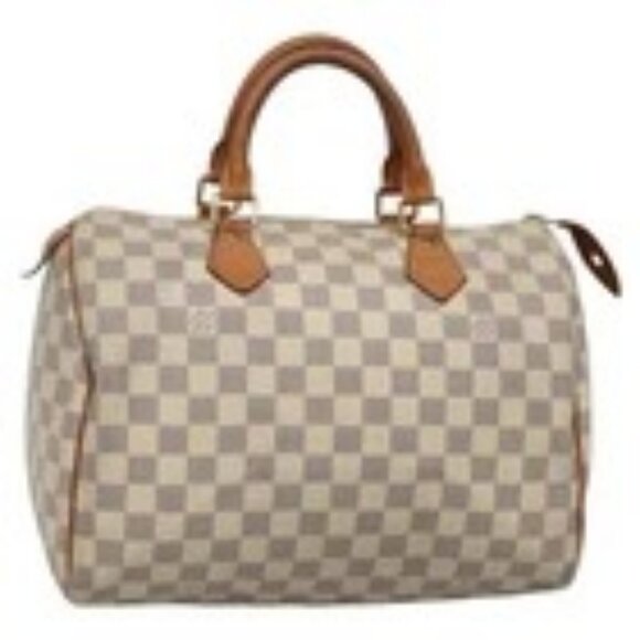 LOUIS VUITTON Damier Azur Speedy 30 Hand Bag N41533 LV Auth 89669 - Picture 1 of 16